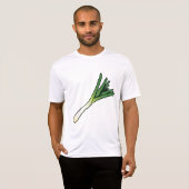 T-shirt Poireau végétal simple vert (Devant entier)