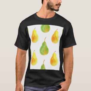 T-shirt Poires dessinées à la main, aquarelle image alimen