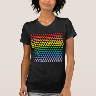 T-shirt Pois arc-en-ciel noir