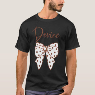 T-shirt Pois Brown et blancs Bow Devine