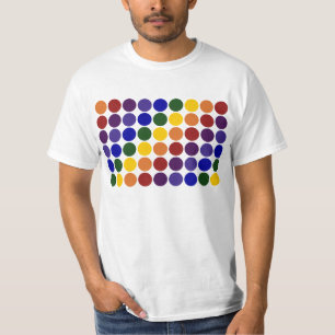 T-shirt Pois d'arc-en-ciel sur le blanc