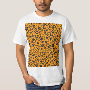 T-shirt Pois de chien noir et blanc Pointe Polka sur dahli