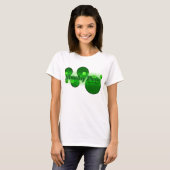 T-shirt Pois détrempés en vert (Devant entier)