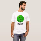T-shirt Pois Et Pun De Pois De Veggie Drôle Tranquille (Devant entier)
