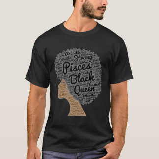 T-shirt Pois Reine Noire Cheveux Naturel Pour Femmes