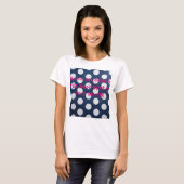T-shirt Pois rose bleu (Devant entier)