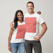 T-shirt Pois rouges et blancs (Unisexe)