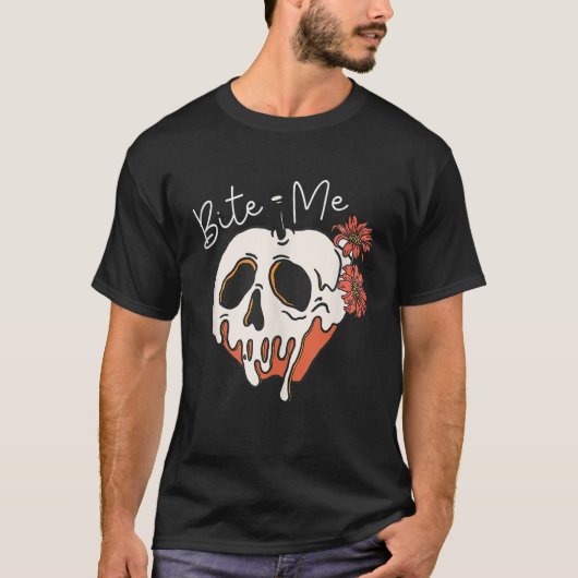 T-shirt Poison Bite Me Wicked Apple Automne Halloween Tee (Devant)