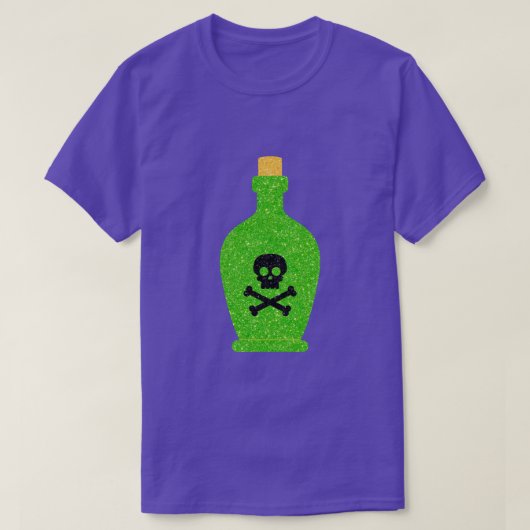 T-shirt Poison Bouteille Halloween Parties scintillant T-s (Design devant)