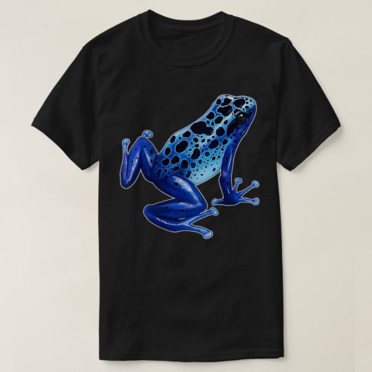T-shirt Poison Dart Frog Blue Amphibian (Design devant)