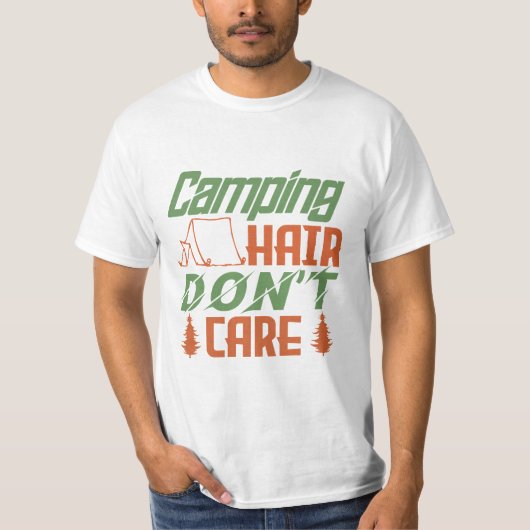 T-shirt Poison du camping hair don't care (Devant)