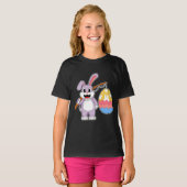 T-shirt Poisseuse d'oeuf de Pâques Rabbit (Devant entier)