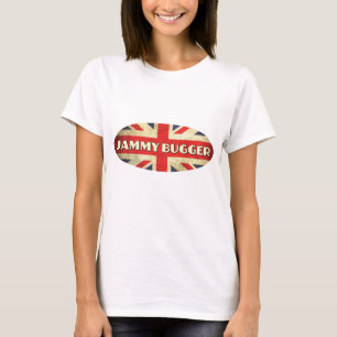 T-shirt Poisseux lambinez sur le drapeau d'Union Jack