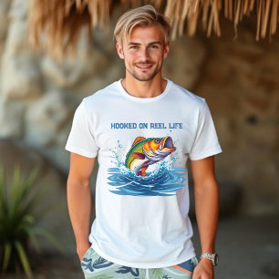 T-shirt Poisson accroché à la bobine Life-Fisherman Core-