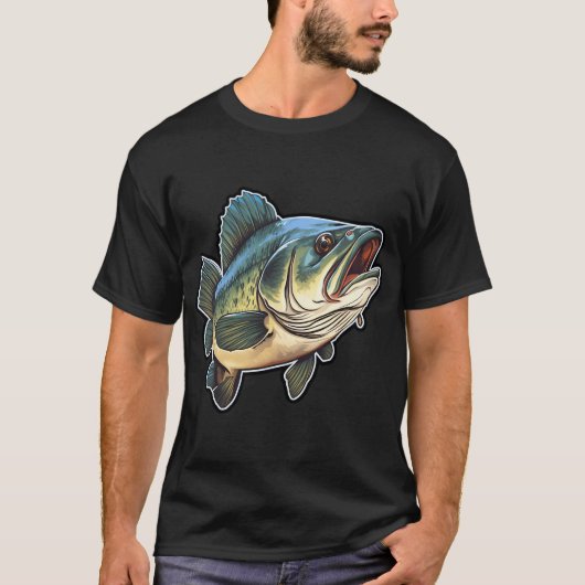 T-shirt Poisson achigan (Devant)