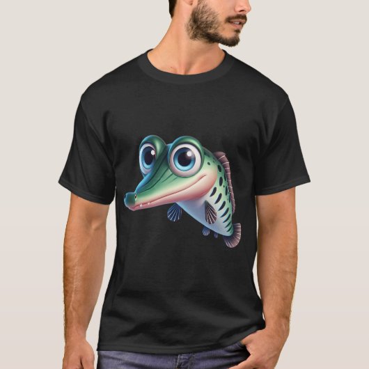 T-shirt Poisson Adorable Alligator (Devant)