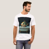 T-shirt Poisson amusant dans le bain (Devant entier)