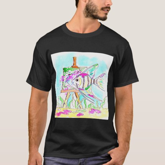 T-shirt Poisson-ange Artiste (Devant)