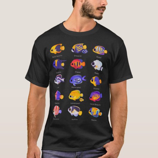 T-shirt Poisson-ange ! (marin) - nom ver. (Devant)