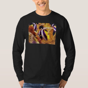 T-shirt Poisson-ange rayé noir et blanc