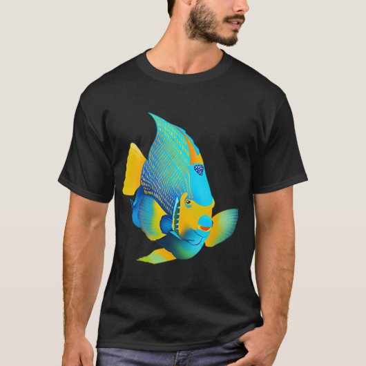 T-shirt Poisson-ange royal (Devant)