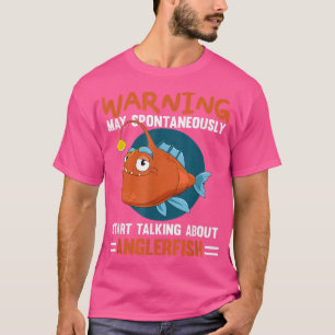 T-shirt Poisson Angler Avertissement Je Peux Commencer À P