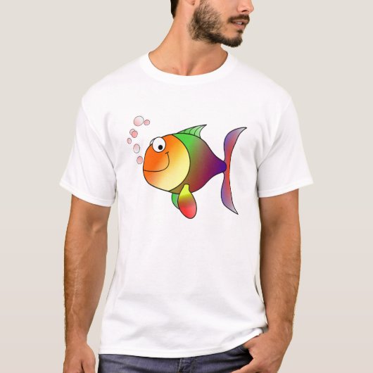 T-shirt Poisson arc-en-ciel (Devant)
