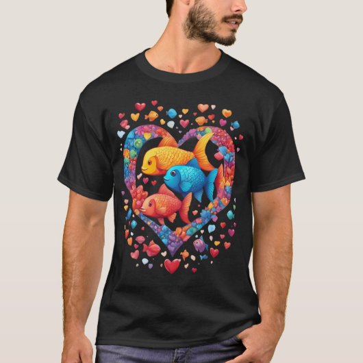T-shirt Poisson arc-en-ciel (Devant)