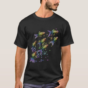 T-shirt Poisson Arc-en-ciel avec bulles