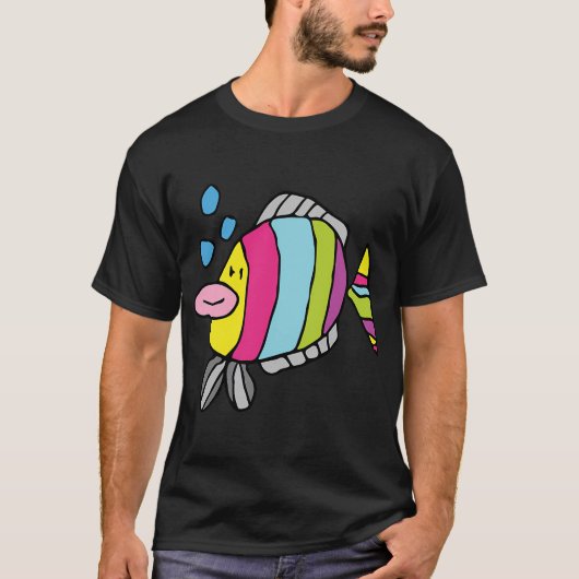 T-shirt Poisson Arc-en-ciel par Everything Eli (Devant)