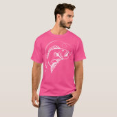 T-shirt Poisson Avec Bâton De Pêche (Devant entier)