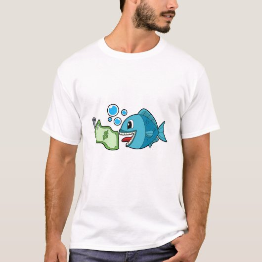 T-shirt Poisson avec billet de banque (Devant)