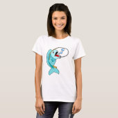 T-shirt Poisson avec canne à pêche (Devant entier)
