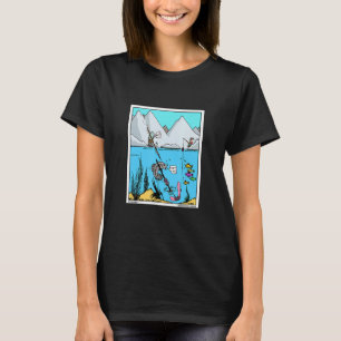 T-shirt Poisson Avec Détecteur Métal Drôle Pêche Trésor Hu