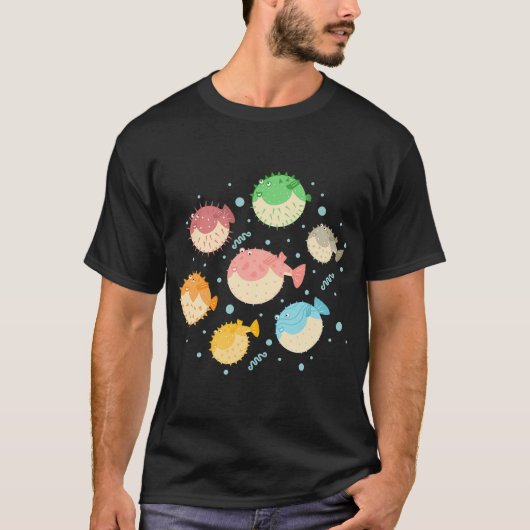 T-shirt Poisson ballon coloré (Devant)
