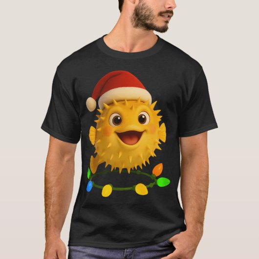 T-shirt Poisson-ballon de Noël (Devant)