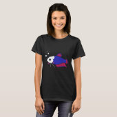 T-shirt Poisson Bêta Bleu Et Rose (Devant entier)