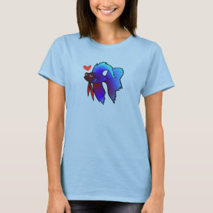 T-shirt Poisson Betta / Combattant du Siam Amour