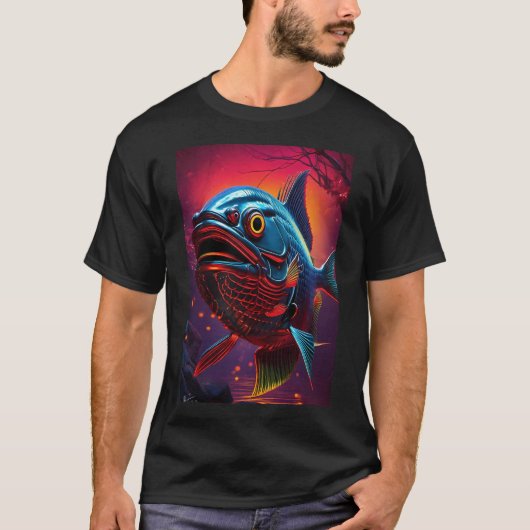 T-shirt Poisson bleu (Devant)