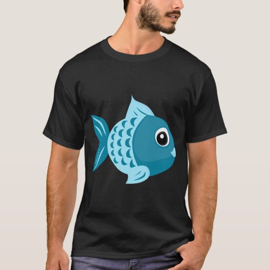 T-shirt Poisson Bleu (Devant)