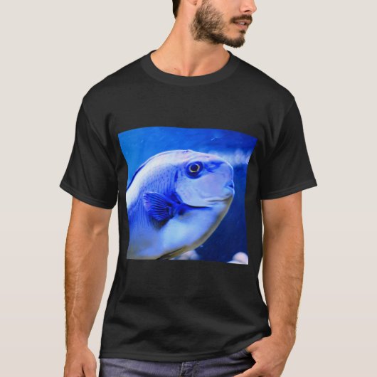 T-shirt Poisson, bleu Poisson tropical (Devant)