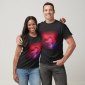 T-shirt Poisson Bleu Rose (Unisexe)