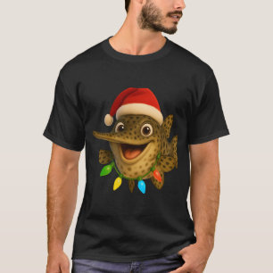 T-shirt Poisson Brochet Tacheté de Noël