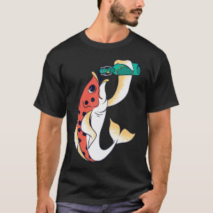 T-shirt Poisson buvant de la bière