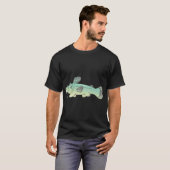 T-shirt poisson-chat chat et poisson (Devant entier)