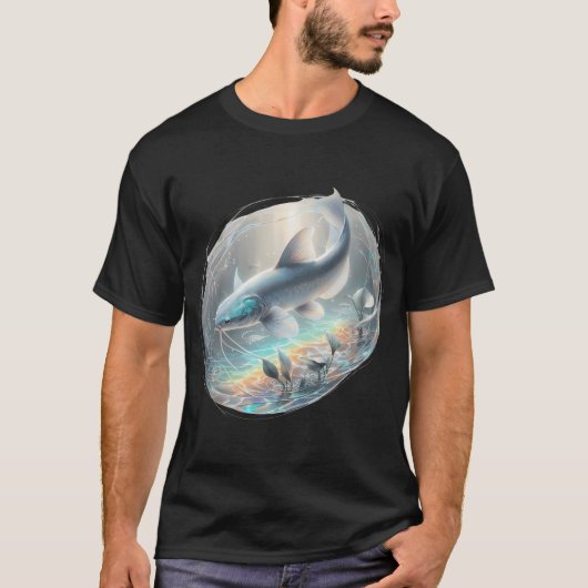T-shirt Poisson-chat dans des eaux calmes (Devant)