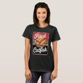T-shirt Poisson-chat Frit Vintage (Devant entier)