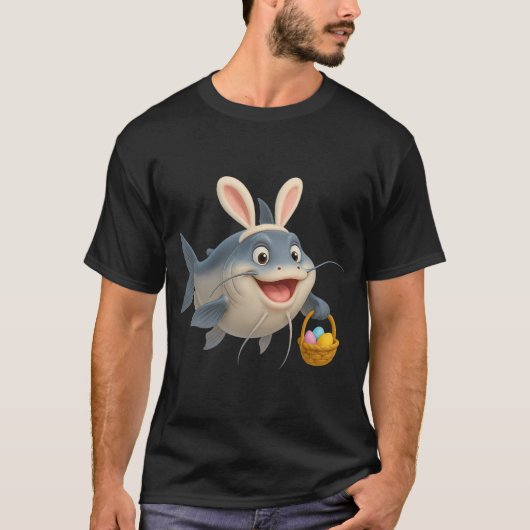 T-shirt Poisson-chat géant du Mékong de Pâques (Devant)