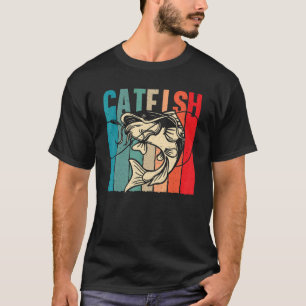 T-shirt Poisson-chat Rétro Pêche au poisson-chat Pêche en