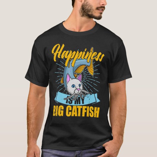 T-shirt Poisson-chat Silure Pêche à la silure Humour (Devant)